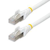 StarTech.com 1.5m CAT6a Ethernet Cable - White - Low Smoke Zero Halogen (LSZH) - 10GbE 500MHz 100W PoE++ Snagless RJ-45 w/Strain Reliefs S/FTP Network Patch Cord image