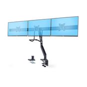 StarTech.com Crossbar Triple Monitor Desk Mount For Up To Three 27in Screens, VESA 75x75/100x100, Tool-Less Arm Adjustments, C-Clamp/Grommet, Spring-Assisted Arm image