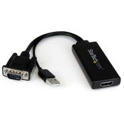 StarTech.com VGA to HDMI Adapter with USB Audio &amp; Power – Portable VGA to HDMI Converter – 1080p image