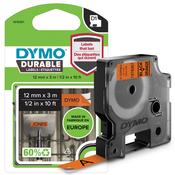 Dymo 1978367 DirectLabel-etikettes black on orange Vinyl 12mm x 5,5mm for Dymo D1 6-12mm/19mm/24mm/9-12mm/9-19mm image