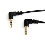 StarTech.com 1 ft Slim 3.5mm Right Angle Stereo Audio Cable - M/M image