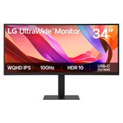 LG 34" IPS Ultrawide QHD Monitor computer monitor 86.4 cm (34") 3440 x 1440 pixels UltraWide Quad HD LCD Black image