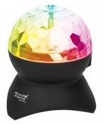 Manhattan Sound Science Disco Light Ball Bluetooth Speaker, FM Radio, Decent Sound Output (3W), 8 hour Playback time, Integrated Controls, Range 10m, microSD card reader, Aux 3.5mm, USB-A charging cable incl, Bluetooth 5.0, 3 Years Warranty image