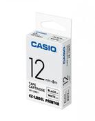 Casio XR-12WE1 Ribbon black on white 12mm x 8m for Casio Labelprinter 6-12mm/18mm/24mm image