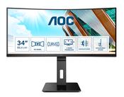 AOC P2 CU34P2A computer monitor 86.4 cm (34") 3440 x 1440 pixels Quad HD LED Black image