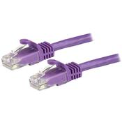 StarTech.com 1.5m CAT6 Ethernet Cable - Purple CAT 6 Gigabit Ethernet Wire -250MHz 100W PoE RJ45 UTP Network/Patch Cord Snagless w/Strain Relief Individually Tested image