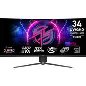 MSI MPG 346CQRF X24 computer monitor 86.4 cm (34") 3440 x 1440 pixels UltraWide Quad HD Black image