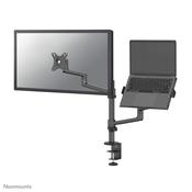 Neomounts DS20-425BL2 Monitor arm with laptop holder 17-27" - space saving image