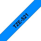 Brother TZE-521 DirectLabel black on blue Laminat 9mm x 8m for Brother P-Touch TZ 3.5-18mm/6-12mm/6-18mm/6-24mm/6-36mm image