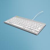 R-Go Tools Ergonomic keyboard R-Go Compact Break, compact keyboard with break software, QWERTY (PT), wired, white image