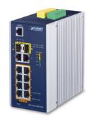 PLANET IGS-5225-8P2T2S network switch Managed L2+ Gigabit Ethernet (10/100/1000) Power over Ethernet (PoE) Blue, White image