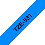 Brother TZE-531 DirectLabel black on blue Laminat 12mm x 8m for Brother P-Touch TZ 3.5-18mm/6-12mm/6-18mm/6-24mm/6-36mm image