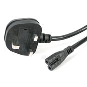 StarTech.com 3ft (1m) UK Laptop Power Cable, BS 1363 to C7, 2.5A 250V, 18AWG, Black, UK Laptop Replacement Cord, Printer Power Cable, AC Laptop Charger Cord, Laptop Power Brick Cord image