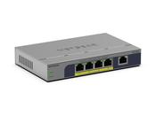 NETGEAR GS105P Unmanaged Gigabit Ethernet (10/100/1000) Power over Ethernet (PoE) Desktop/Wall-Mounting Grey image