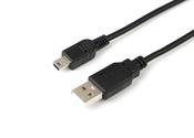 Microconnect USBAMB510 USB cable USB 2.0 10 m USB A Mini-USB B Black image