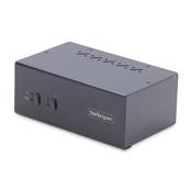 StarTech.com 2-Port Dual-Monitor DisplayPort KVM Switch, 4K 60Hz, 2x USB 5Gbps Hub Ports, 2x USB 2.0 HID Ports, Hotkey and Push-Button Switching, TAA Compliant - ESD Level 3 Protection image