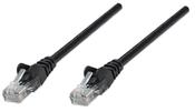 Intellinet Network Patch Cable, Cat5e, 0.25m, Black, CCA, U/UTP, PVC, RJ45, Gold Plated Contacts, Snagless, Booted, Lifetime Warranty image