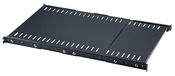 Intellinet 19" Fixed Extending Shelf, 1U Extending Fixed Shelf, 550mm to 1000mm, Steel, Max 45kg, Black, Three Year Warranty image