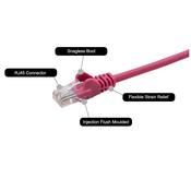 connektgear 7m RJ45 CAT6 UTP Stranded Flush Moulded LS0H Network Cable - 24AWG - Pink image