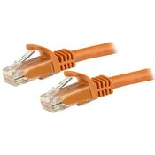 StarTech.com 1.5m CAT6 Ethernet Cable - Orange CAT 6 Gigabit Ethernet Wire -250MHz 100W PoE RJ45 UTP Network/Patch Cord Snagless w/Strain Relief Individually Tested image