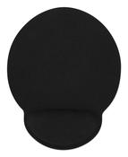 Manhattan Wrist Gel Support Pad and Mouse Mat, Black, 241 × 203 × 40 mm, non slip base, Lifetime Warranty, Card Retail Packaging image