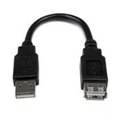StarTech.com 6in USB 2.0 Extension Adapter Cable A to A - M/F image