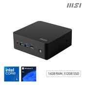 MSI Cubi NUC 1M Intel Core 5 120U Desktop PC, NUC, SFF, Mini Computer, HTPC, (16GB RAM, 512GB Storage, Windows 11 PRO), Intel Graphics/DDR5/Dual ThunderBolt 4/Dual HDMI/Dual LAN/WiFi 6E/BT 5.3/VESA image