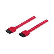 Manhattan SATA Data Cable, 7-Pin, 50cm, Male to Male, 6 Gbps, Red, Lifetime Warranty image