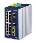 PLANET IGS-20160HPT network switch Managed L2/L3 Gigabit Ethernet (10/100/1000) Power over Ethernet (PoE) Blue, White image