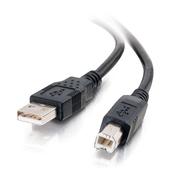 C2G 2m USB 2.0 A/B Cable - Black (6.6 ft) image