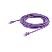 StarTech.com 5m CAT6 Ethernet Cable - Purple CAT 6 Gigabit Ethernet Wire -250MHz 100W PoE RJ45 UTP Network/Patch Cord Snagless w/Strain Relief Individually Tested image