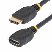 StarTech.com 6.6ft (2m) HDMI 2.0 Extension Cable, High Speed HDMI Port Saver Cable, 4K 60Hz, HDMI Male to Female Extension Adapter Cord, HDMI Extension Cable, M/F image