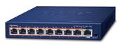 PLANET 8P Sw Gb PoE+ 100W Unmanaged Gigabit Ethernet (10/100/1000) Power over Ethernet (PoE) Blue image