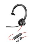 HP Poly Blackwire 3310 Monaural USB-C Headset +USB-C/A Adapter image