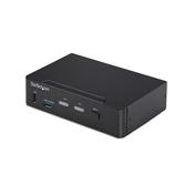 StarTech.com 2-Port DisplayPort KVM Switch, 4K 60Hz, DP 1.2, EDID Management, 2-Port USB 3.0 Hub, 4x USB HID Ports, TAA Compliant image