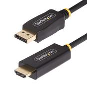StarTech.com 3.3ft (1m) DisplayPort to HDMI Adapter Cable, 4K 60Hz with HDR, DP to HDMI 2.0b, Active Video Converter, DisplayPort Desktop to HDMI Monitor image