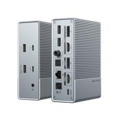 HYPER HDG215-EU laptop dock/port replicator Wired USB 3.2 Gen 1 (3.1 Gen 1) Type-C Silver image