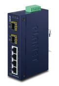 PLANET ISW-621TF network switch Unmanaged L2 Fast Ethernet (10/100) Blue image