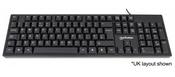 Manhattan Keyboard UK USB Wired, Standard Qwerty layout, Black, Full Size Keys, Cable 1.5m, USB-A connection, Plug and Play, Three Year Warranty, Retail Boxed image