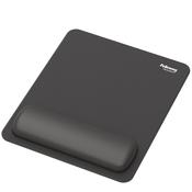 Fellowes Breyta Mouse Mat Wrist Rest Mouse Pad Wrist Support with Antibacterial Protection Ergonomic Mouse Mat Black image