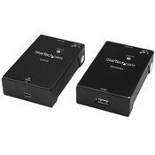 StarTech.com USB 2.0 Extender over Cat5e/Cat6 Cable (RJ45) - Up to 165ft (50m) - High Speed USB Port Extender Adapter Kit - Powered - USB over Ethernet Cable Extender - 480Mbps - Metal image