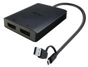 i-tec USB-A/USB-C Dual 4K/60 Hz DisplayPort Video Adapter image