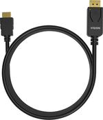 Vision TC 1MDPHDMI/BL video cable adapter 1 m DisplayPort HDMI Type A (Standard) Black image