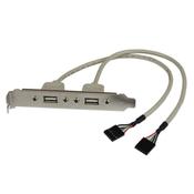 StarTech.com 2 Port USB A Female Slot Plate Adapter image