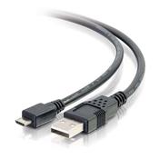 C2G 6.6ft (2m) USB 2.0 A to Micro-B Cable M/M - Black (2m) image