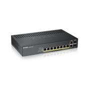 Zyxel GS1920-8HPv2 Managed L2/L3/L4 Gigabit Ethernet (10/100/1000) Power over Ethernet (PoE) Black image