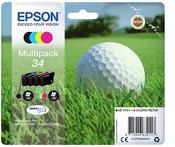 Epson C13T34664010/34 Ink cartridge multi pack Bk,C,M,Y 6,1ml + 3x4,2ml Pack=4 for Epson WF-3720 image