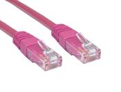 Cables Direct 0.25m Cat6, M - M networking cable Pink U/UTP (UTP) image
