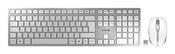 CHERRY DW 9100 SLIM keyboard Mouse included Universal RF Wireless + Bluetooth QWERTZ German Silver image