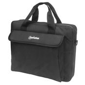 Manhattan London Laptop Bag 14.1", Top Loader, Black, LOW COST, Accessories Pocket, Shoulder Strap (removable), Notebook Case, Three Year Warranty image
